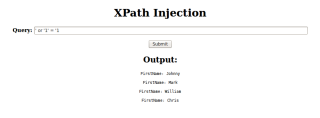 Blind XPATH Injection